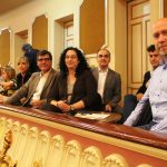 22è Festival de l'Arc de Sant Martí a El Progrés. L'alcalde Xavier Fonollosa i regidors de l'equip de govern