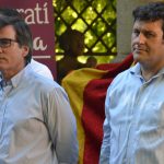 L'alcalde Xavier Fonollosa i el primer tinent d'alcalde Adolf Bargués