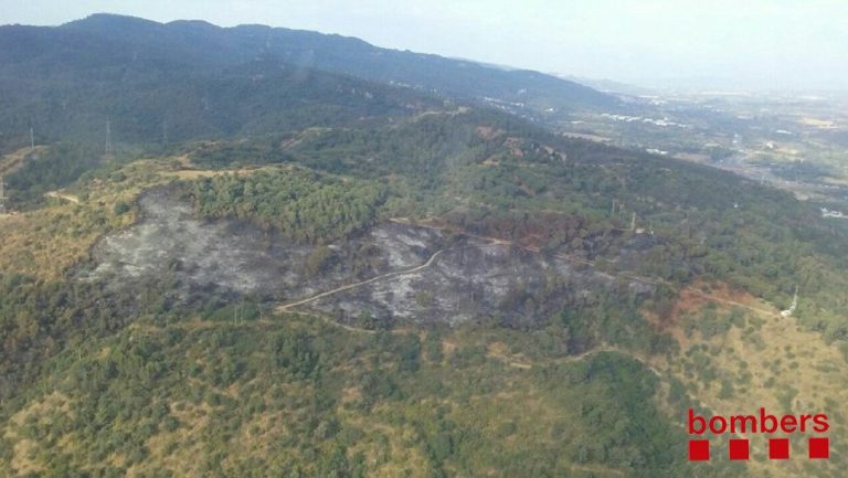 La caiguda d’un cable de mitja tensió, causa confirmada de l’origen de l’incendi del passat dimarts