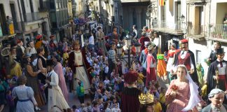 Una trentena de colles geganteres assisteixen al 25è aniversari del Diable i la Velleta, i al bateig del Diable Petit Festa del Roser 2017. Trobada gegantera