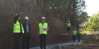 Les obres del nou Pavelló Esportiu Municipal prenen forma i s’ajusten al calendari previst Visita d'obres PAV3