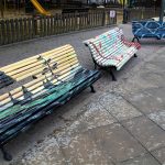 Exhibició dels bancs urbans dels Artistes Plàstics. IntARTvencions
