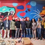 L'equip de govern amb els autors Marc i Ray 27. Centre Cultural. IntARTvencions