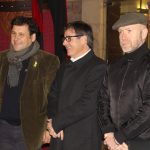 Adolf Bargués, primer tinent d'alcalde, Xavier Fonollosa, alcalde de Martorell, i Sergi Corral, regidor de Cultura