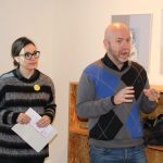 Anna Crosas, responsable Programa d’Arts Visuals de la Diputació i Sergi Corral, regidor de Cultura de l'Ajuntament de Martorell