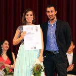 Paula Sánchez-Valverde i el compositor Joan Magrané. Final del 2n Concurs de Cant Josep Palet