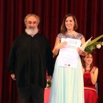 Paula Sánchez-Valverde i el patró de la Fundació Francesc Pujols Francesc de Castro. Final del 2n Concurs de Cant Josep Palet