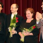 Els pianistes del 2n Concurs de Cant Josep Palet, Alessio Coppola i Marta Pujol, al centre de la imatge