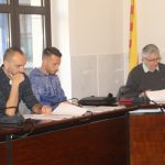 Reunió del jurat de la Nit de l'Activitat Física i l'Esport. Raül Llimós. Carles Castillejo i Antoni Real