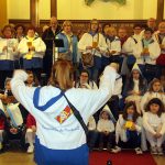 Caramelles a la missa de la parròquia de Santa Maria