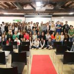 Fotografia de família dels candidats als premis del 9è Concurs d'Iniciatives Empresarials