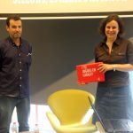 4t Dictat Català de Martorell. Andreu González Castro (Servei Local de Català) i la guanyadora Montserrat Sansano