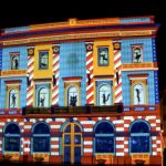 Mapping sobre l'Ajuntament d'Igualada