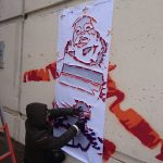 Intervenció artística de Roc Blackblock