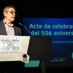 50è aniversari de l'Institut Pompeu Fabra. L'actual director del centre, Xavier Joseph