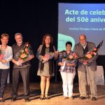 50è aniversari de l'Institut Pompeu Fabra. Montserrat Tendero, Andrés Martínez, Dora Ramon, Estrella Santiago i Miquel Vives