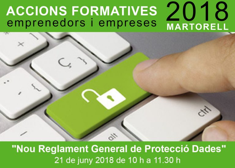 Xerrada informativa sobre el nou Reglament General de Protecció de Dades al Molí Empresa