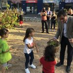 Recollida del raïm a la plaça del Vi