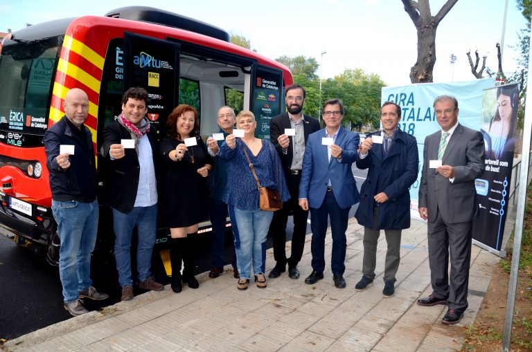 Viatge inaugural de l’ÈRICA, el bus que circula sense conductor, a Martorell