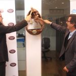 Inauguració de l'ampliació de Vira Brands. Marc Ramon i Xavier Fonollosa