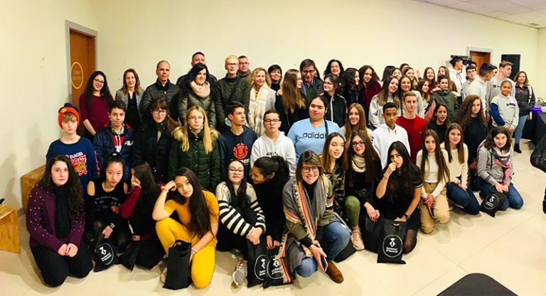 Recepció als estudiants francesos de Chevilly-Larue d’intercanvi a Martorell