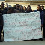 Concentració de ciutadans senegalesos a Martorell