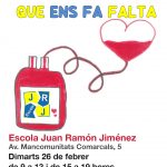 Campanya donació de sang Escola Juan Ramon Jiménez
