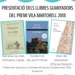 Presentació dels llibres guanyadors del Premi Vila de Martorell 2018