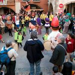 Capgrossos i Flabiolaires dels 4 Dracs, a la 35a Festa del Flabiol d'Arbúcies (Foto: Joan Carles Ambrojo)