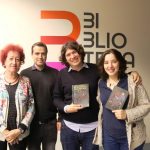 Presentació del pròleg de 'La matemàtica de la història'. Assumpta Clopas, Andreu González, Max Pérez i Alba Padrós