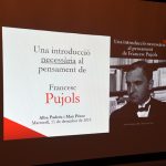 Presentació de 'Una introducció necessària al pensament de Francesc Pujols'