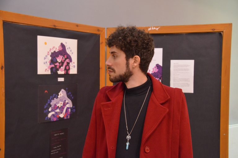 L’il·lustrador Dani Garrido traça emocions a l’exposició ‘Empàtics’