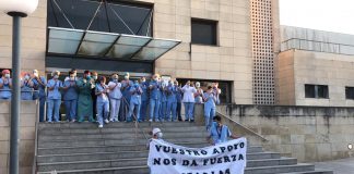 El personal sanitari de l'Hospital de Martorell a l'homenatge per la seva feina