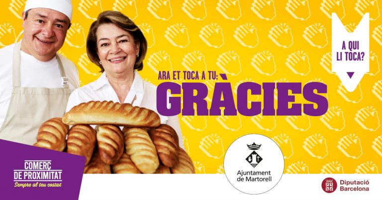 L’Ajuntament se suma a la campanya ‘Ara et toca a tu: Gràcies!’ per reconèixer l’esforç al comerç de proximitat