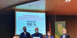 L’Ajuntament de Martorell recull el Segell Infoparticipa a la trasparència del web municipal