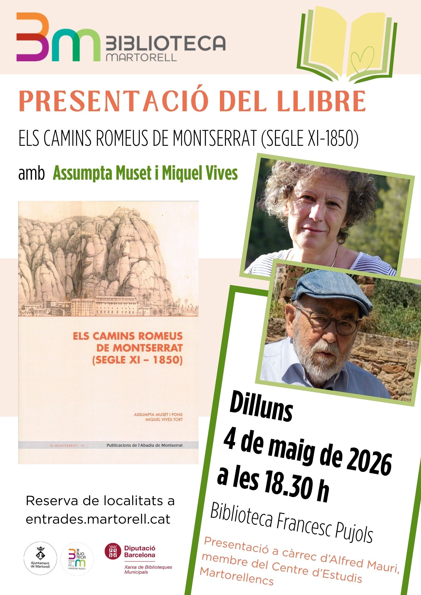 Presentació del llibre 'Els camins romeus de Montserrat (segle XI-1850)'