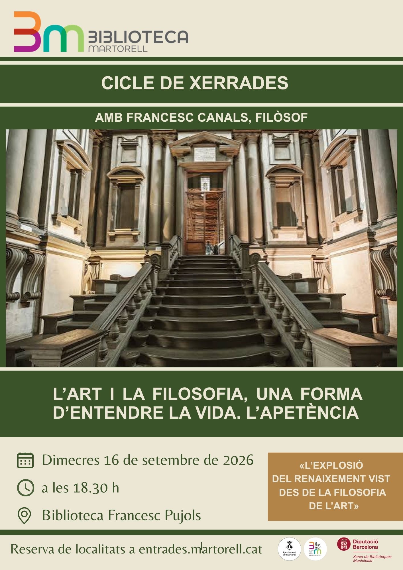 Cicle de Xerrades 'L'art i la filosofia, una forma d'entendre la vida', amb Francesc Canals